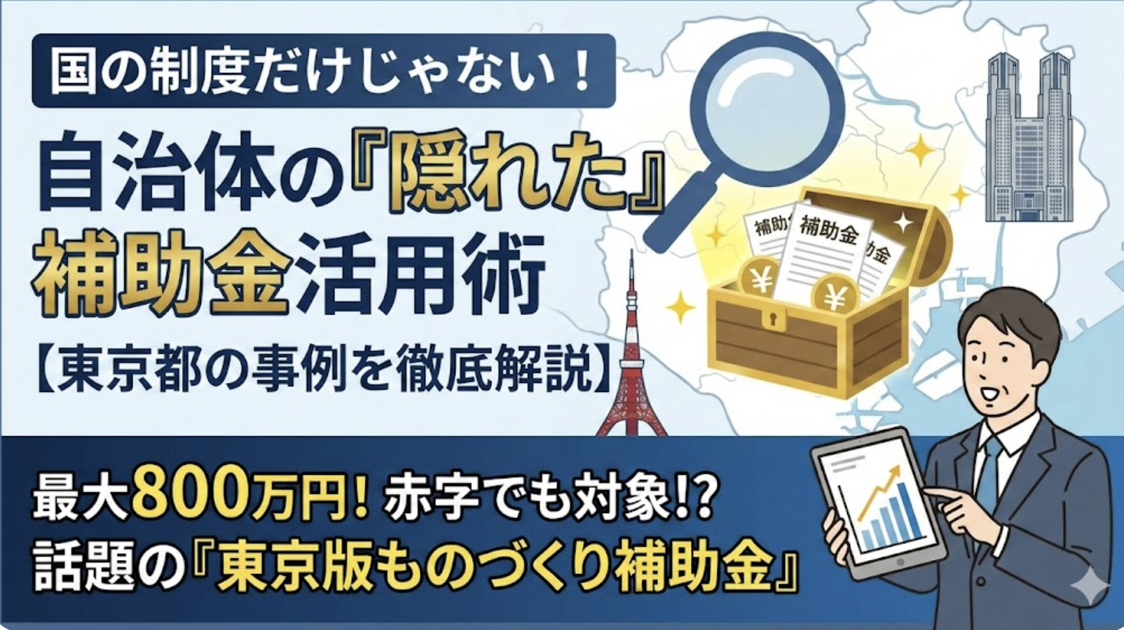 国の制度だけじゃない！自治体の「隠れた」補助金・助成金活用術【東京都の事例を徹底解説】