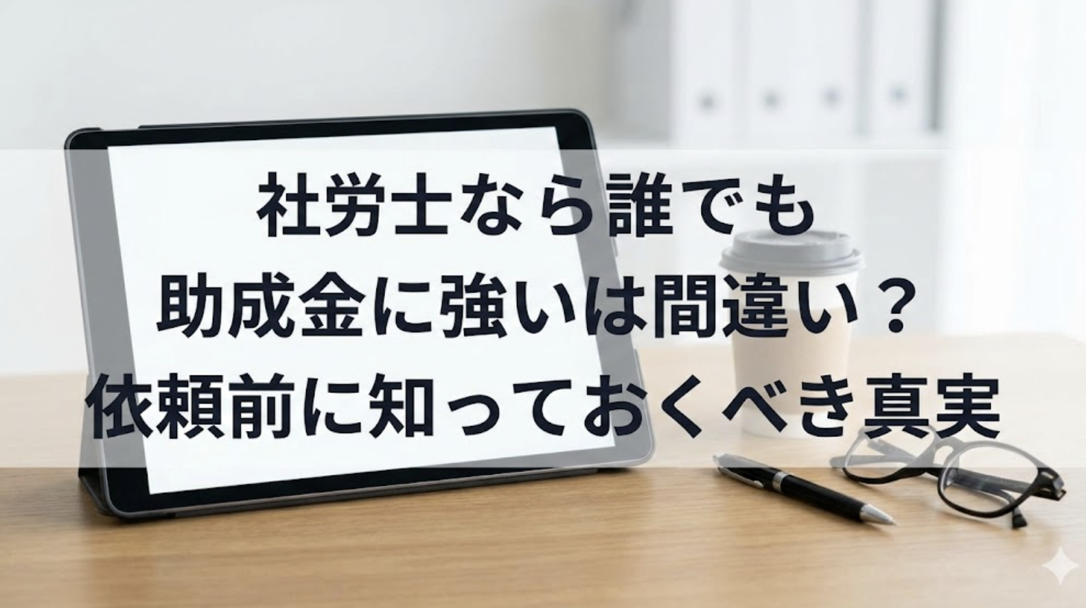 社労士なら誰でも助成金に強いは間違い？依頼前に知っておくべき真実