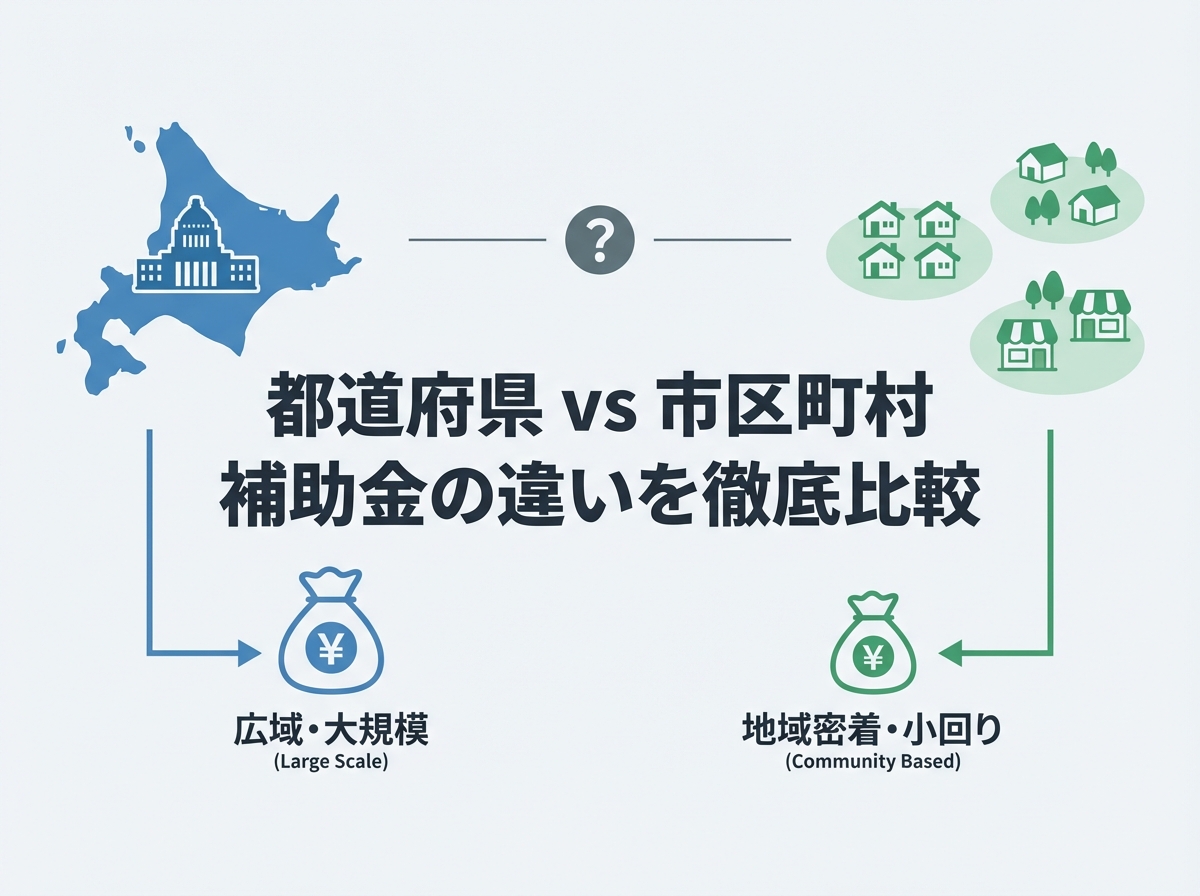 自治体による補助制度の違いとは？都道府県と市区町村の支援策を徹底比較