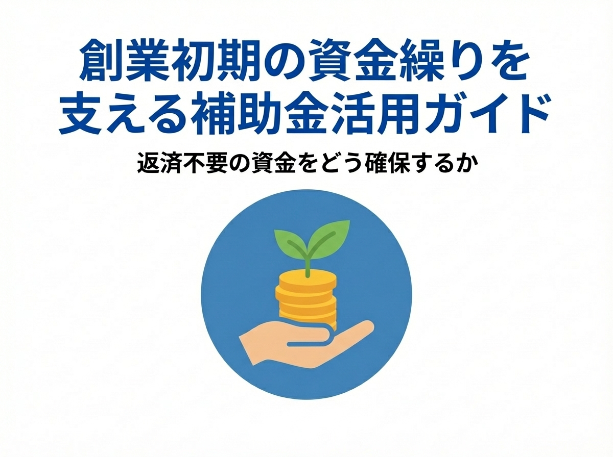 創業初期の資金繰りを支える補助金活用ガイド：返済不要の資金をどう確保するか