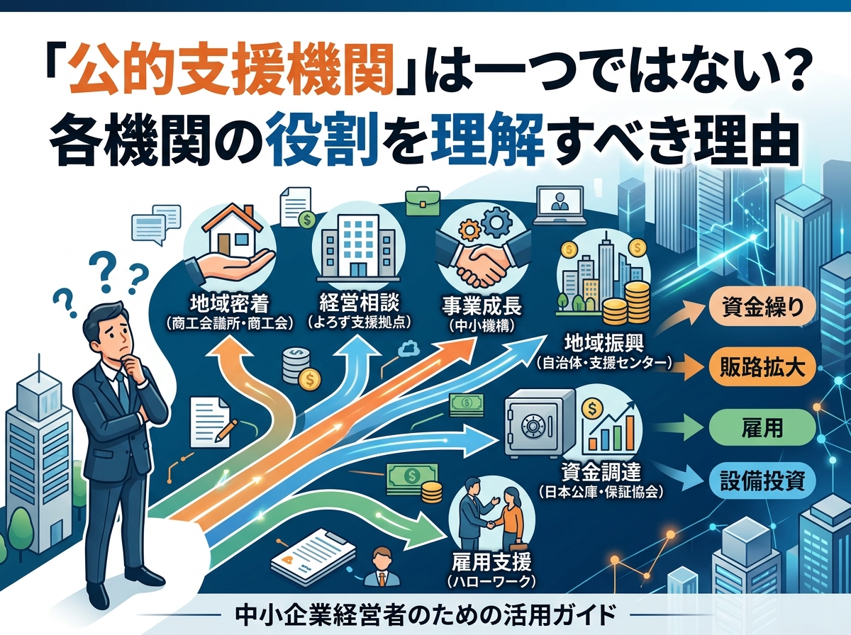 経営者が知っておくべき「公的支援機関」の役割と活用法｜相談先を正しく選ぶための基礎知識