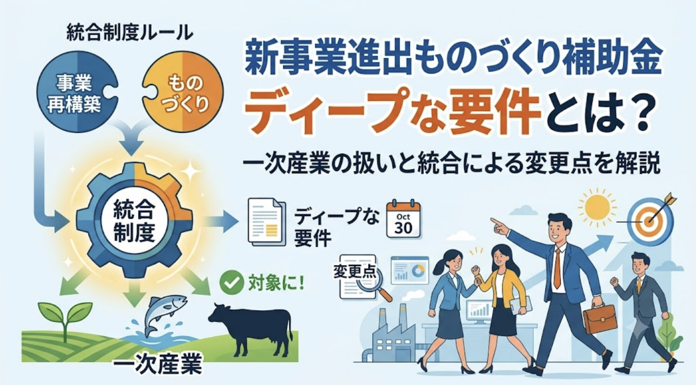 新事業進出ものづくり補助金のディープな要件とは？一次産業の扱いと統合による変更点を解説